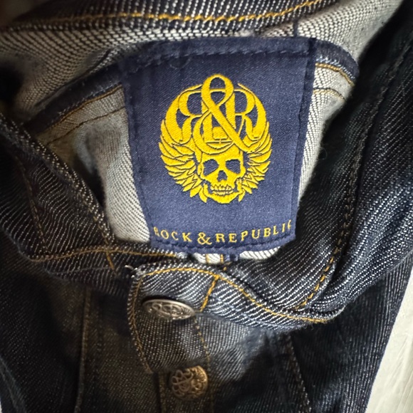 Rock & Republic Dark Denim Corset Dress Size 0 Y2K Bustier Rockabilly Edgy - Picture 3 of 8